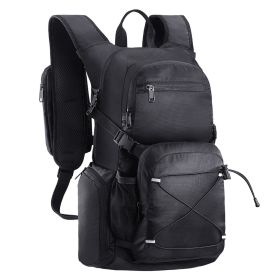 Hydration Pack Backpack 2L TPU Water Bladder Cycling Hiking Running Camping (Color: Black, Type: Regular Type)